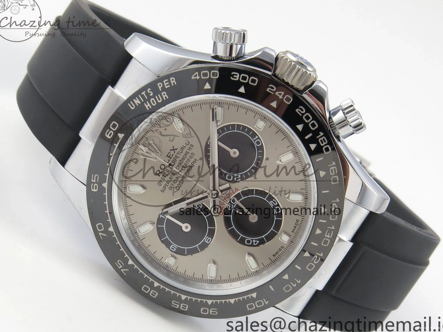 0405 Daytona 116519 QF 1:1 Best Edition Grey Black Dial on Oysterflex Strap SH4130 V11（Gain Weight） EasyMatch 172